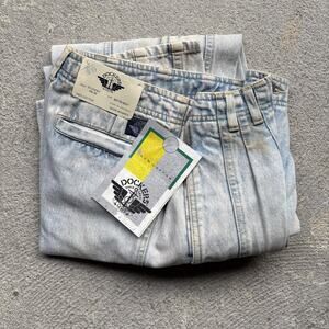 Deadstock 90s Dockers Jeans 28x30 Pleated Denim Levi’s Baggy Acid Wash Vintage